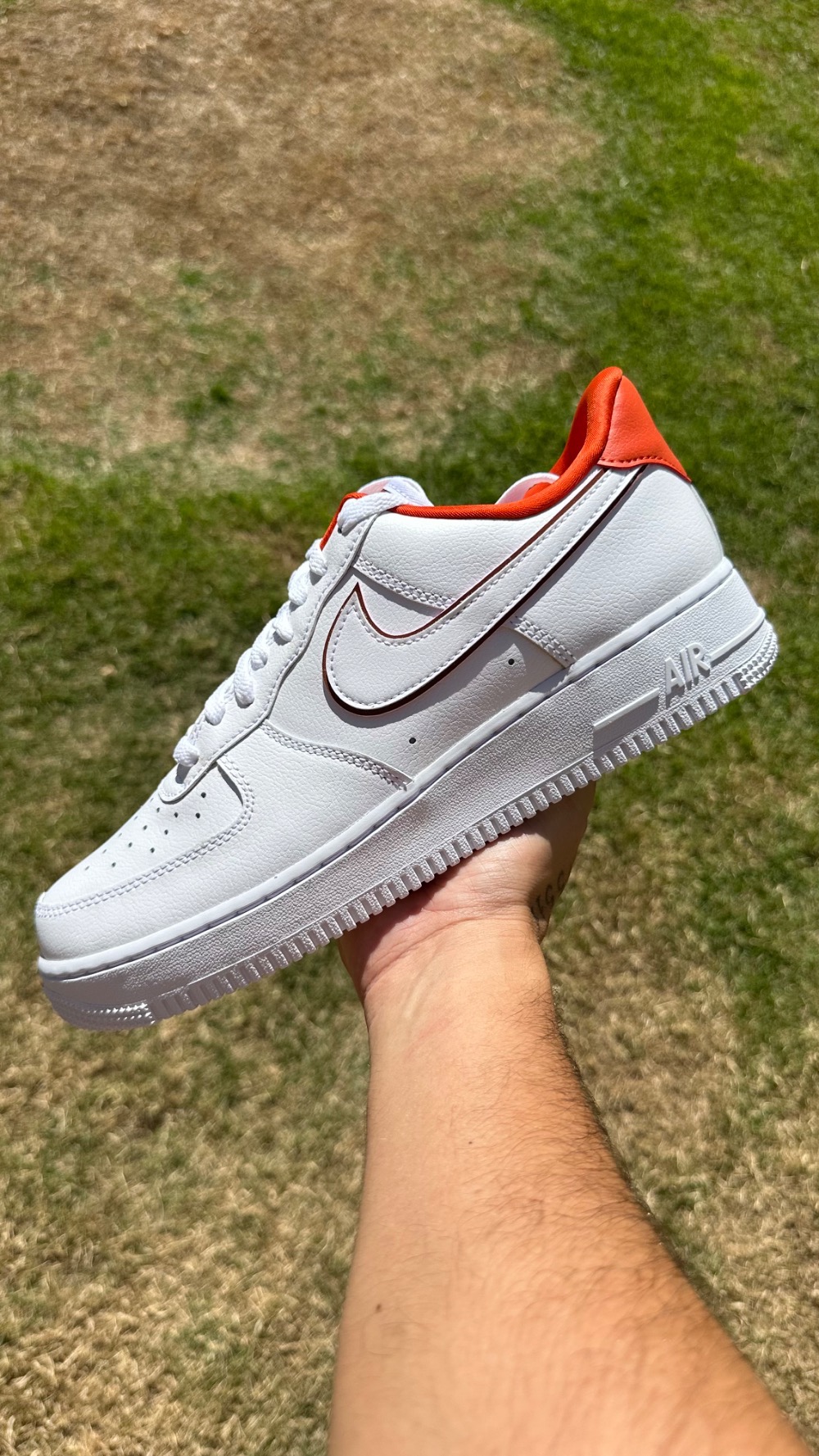 Nike Air Force 1 Low '07 Essential White Orange Feminino — 40, Novo