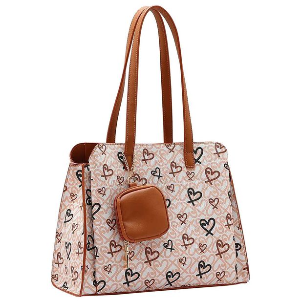 Bolsa Feminina Chenson CG84989 MARFIM/CARAMELO
