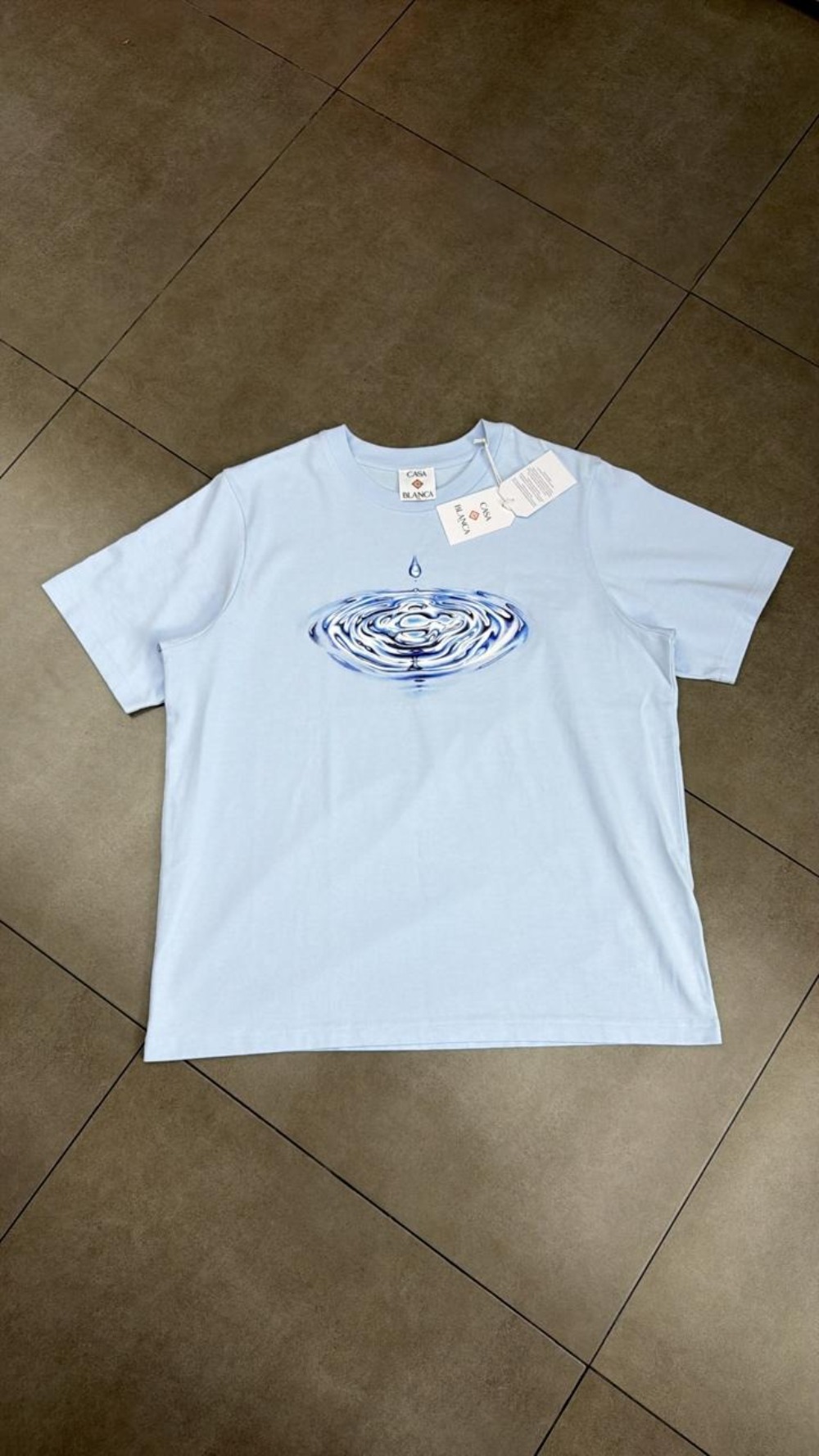 Camiseta Casablanca Drip Logo Pale Blue — XG, Novo