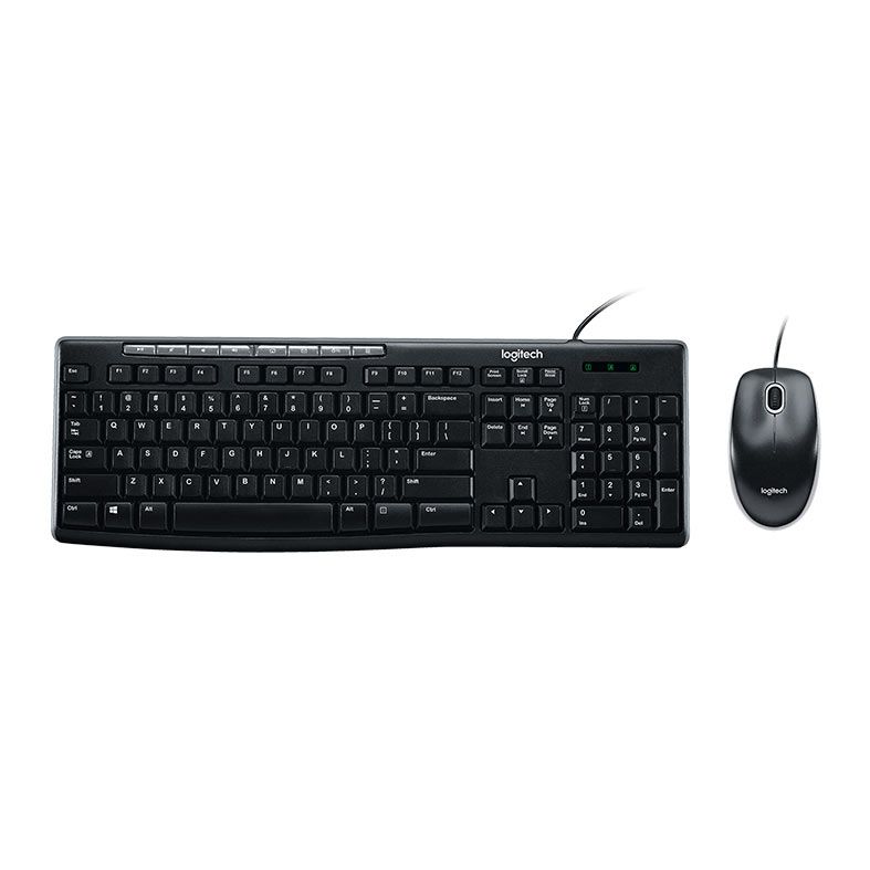 Kit Teclado e Mouse Logitech MK200, ABNT2, Preto, 920-002718