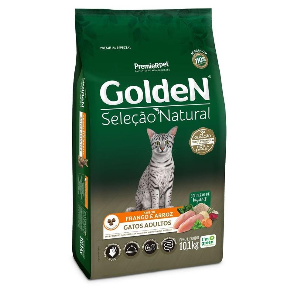Ração Premier Natural Gatos Adultos Frango E Arroz 10,1Kg