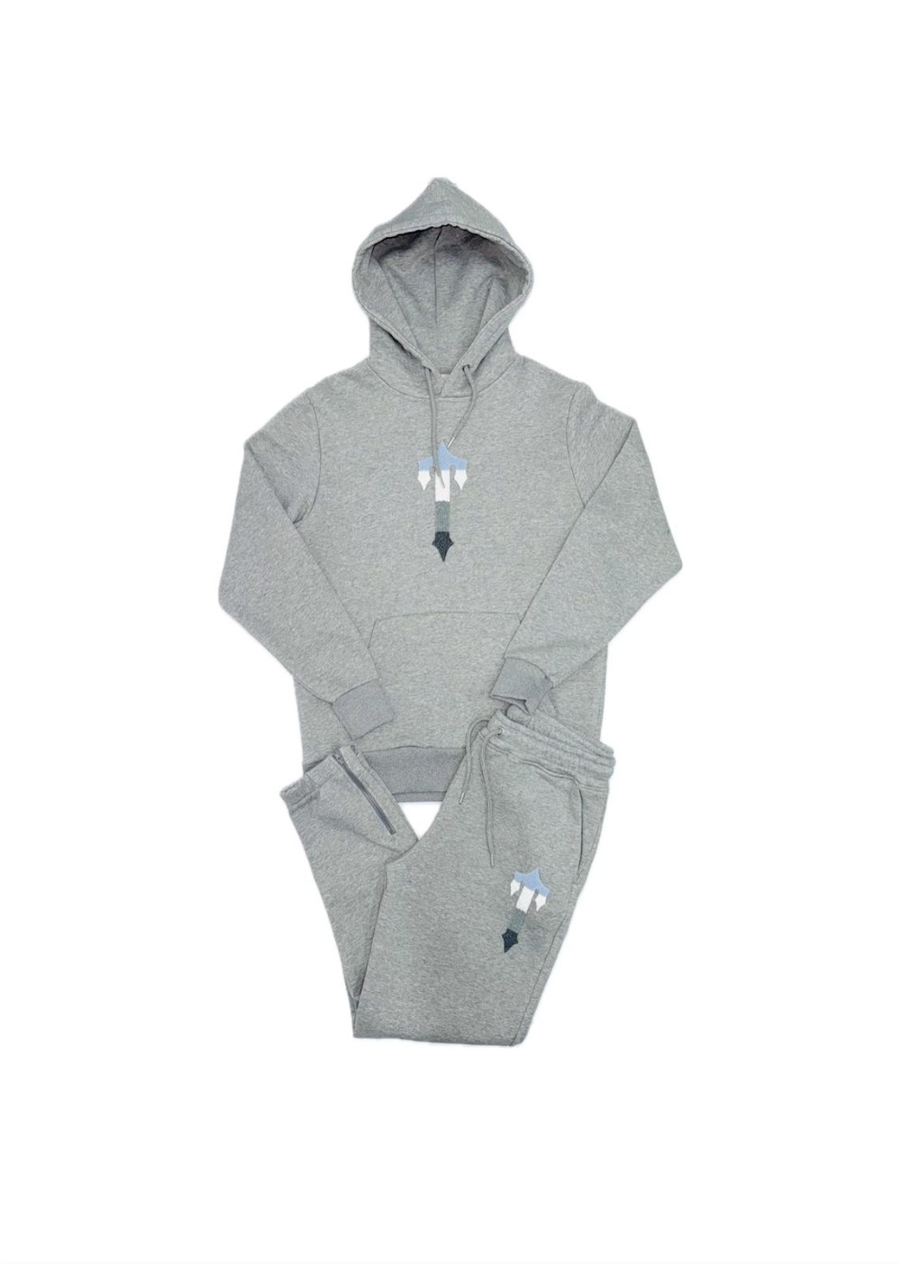 Conjunto Trapstar Irongate Chenille Tracksuit Grey Ice Blue Gradient — G, Usado