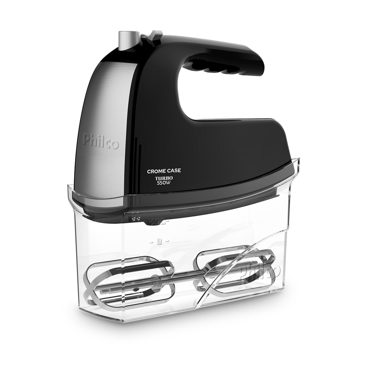 Batedeira Compacta Philco Crome Case 550W Preto PBT450P 110