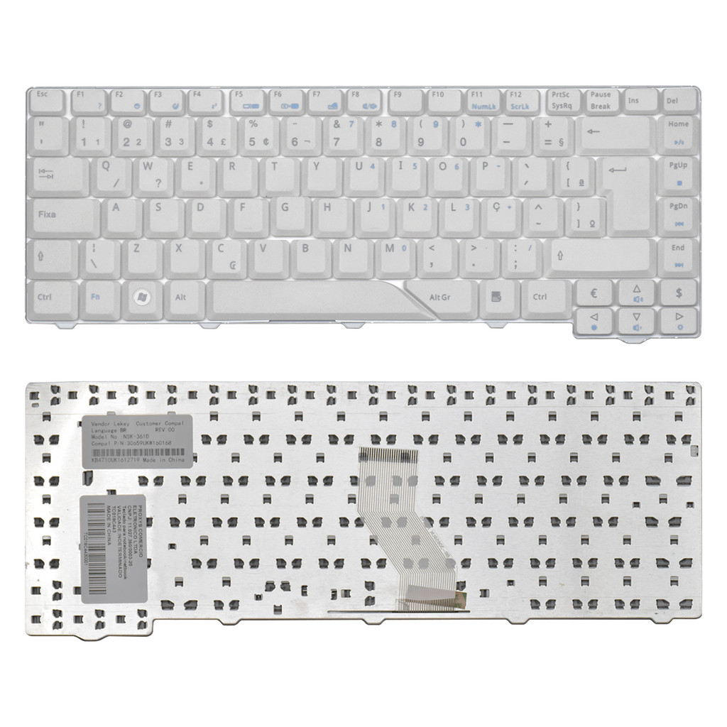 Teclado para Notebook compatível com Acer Aspire 4720Z ABNT2