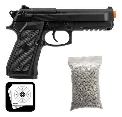 Pistola Airsoft 6mm Pt92 V21 Spring Mola Rossi