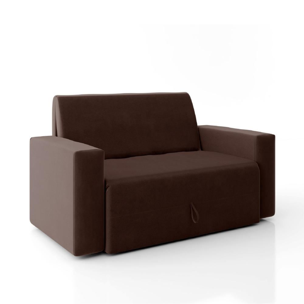 Sofá-cama Pratik 5000 Mamflex Marrom Suede