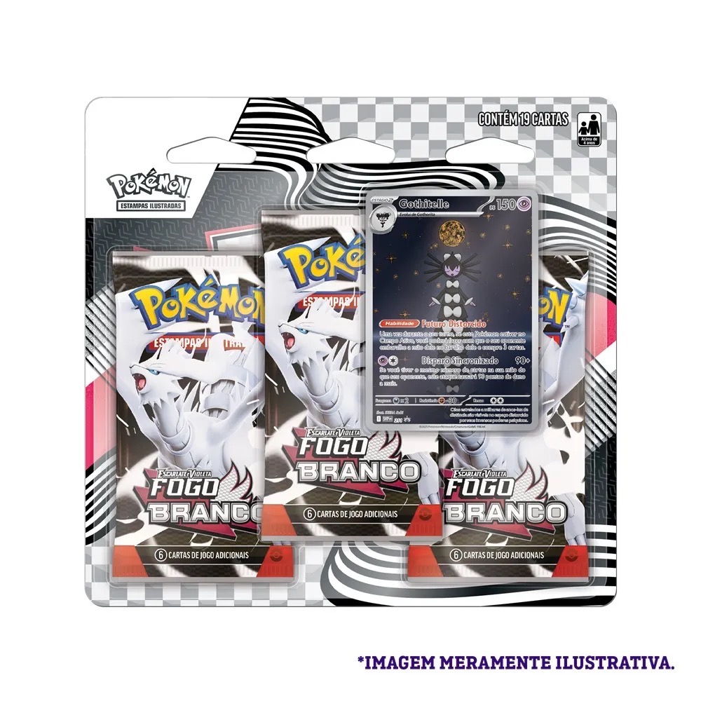 Blister Triplo EV10.5 Fogo Branco (Gothitelle) Pokémon TCG PT-BR — Único, Novo