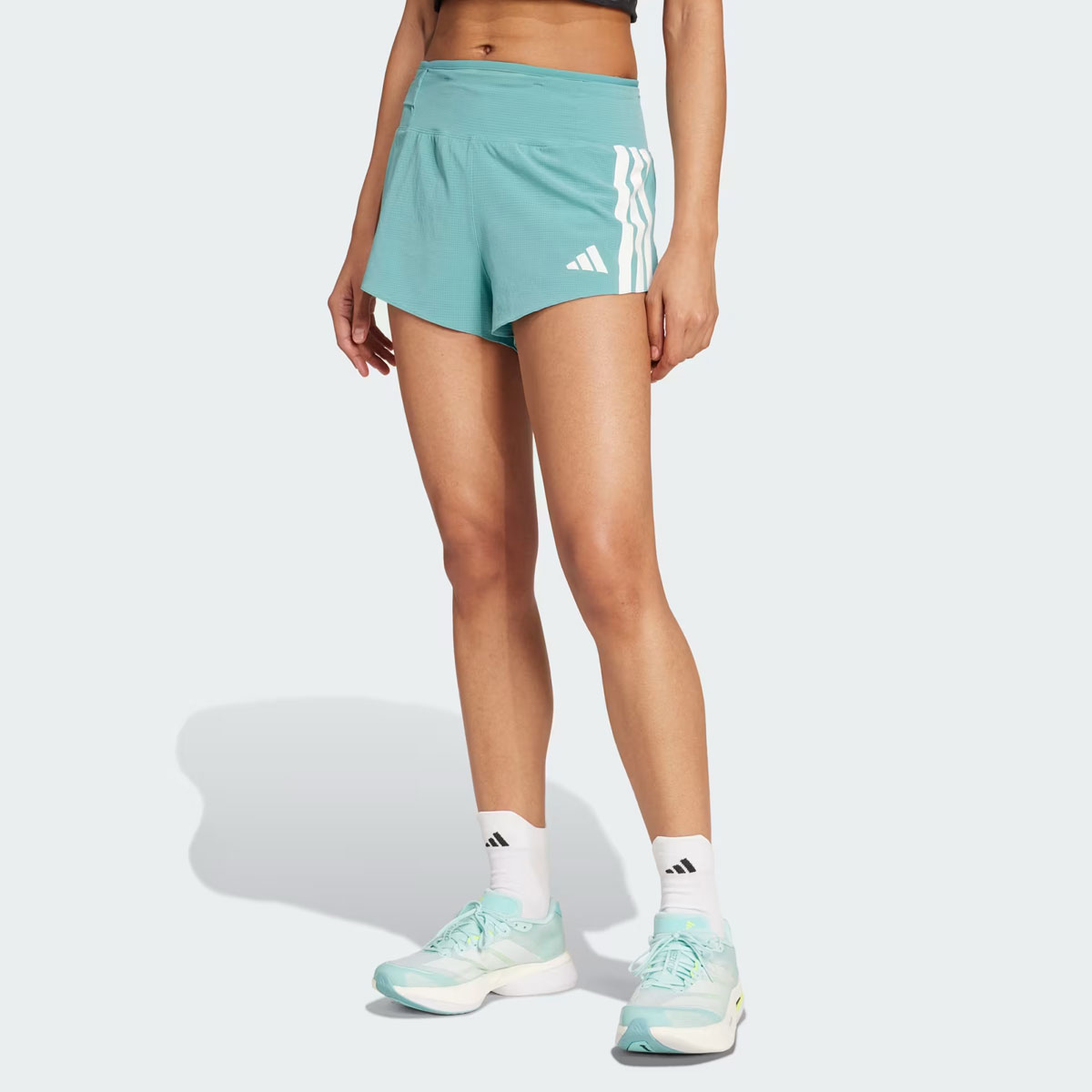 Shorts Adidas Adizero Gel Feminino Verde e Branco