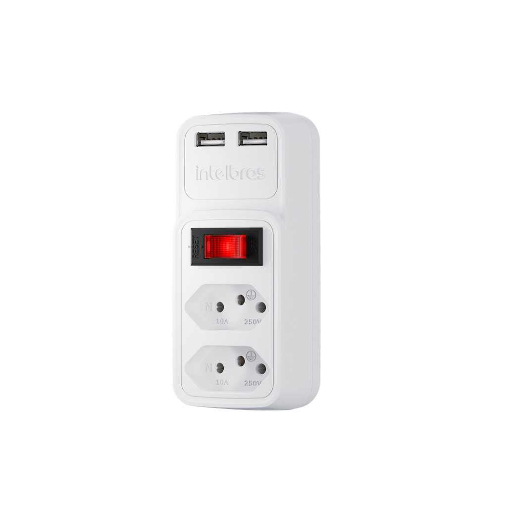 Foto 2 de Tomada USB Intelbras EAC 202 Branco