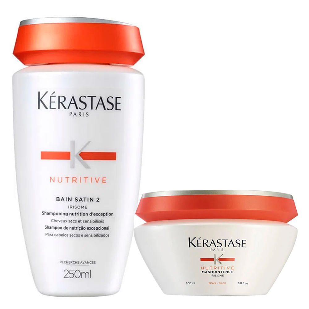 Kérastase Nutritive Satin 2 & Masquintense Kit - Shampoo + Máscara — Kit
