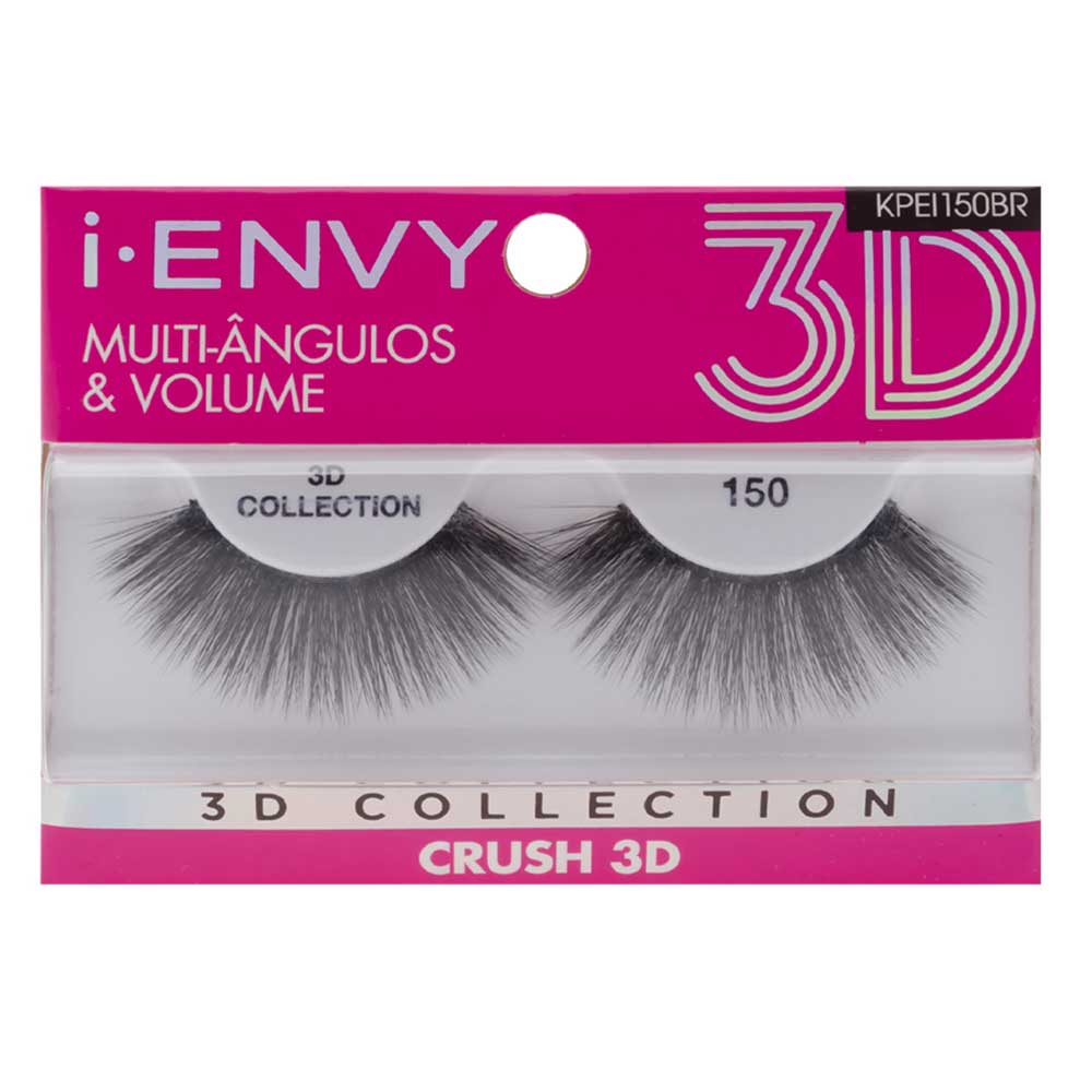 Cílios Postiços Kiss NY – I-Envy 3D Collection Crush 150 — 1 par