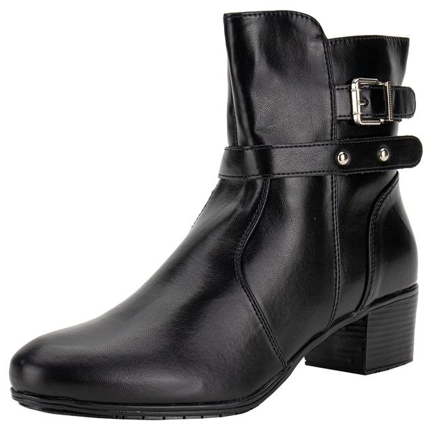 Bota Feminina Cano Baixo Mooncity 72079 PRETO 34