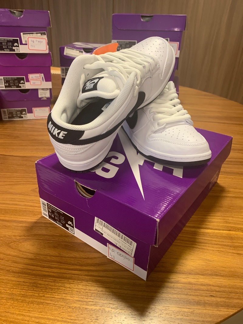 Foto 2 de Nike SB Dunk Low Pro White Black — 42, Novo