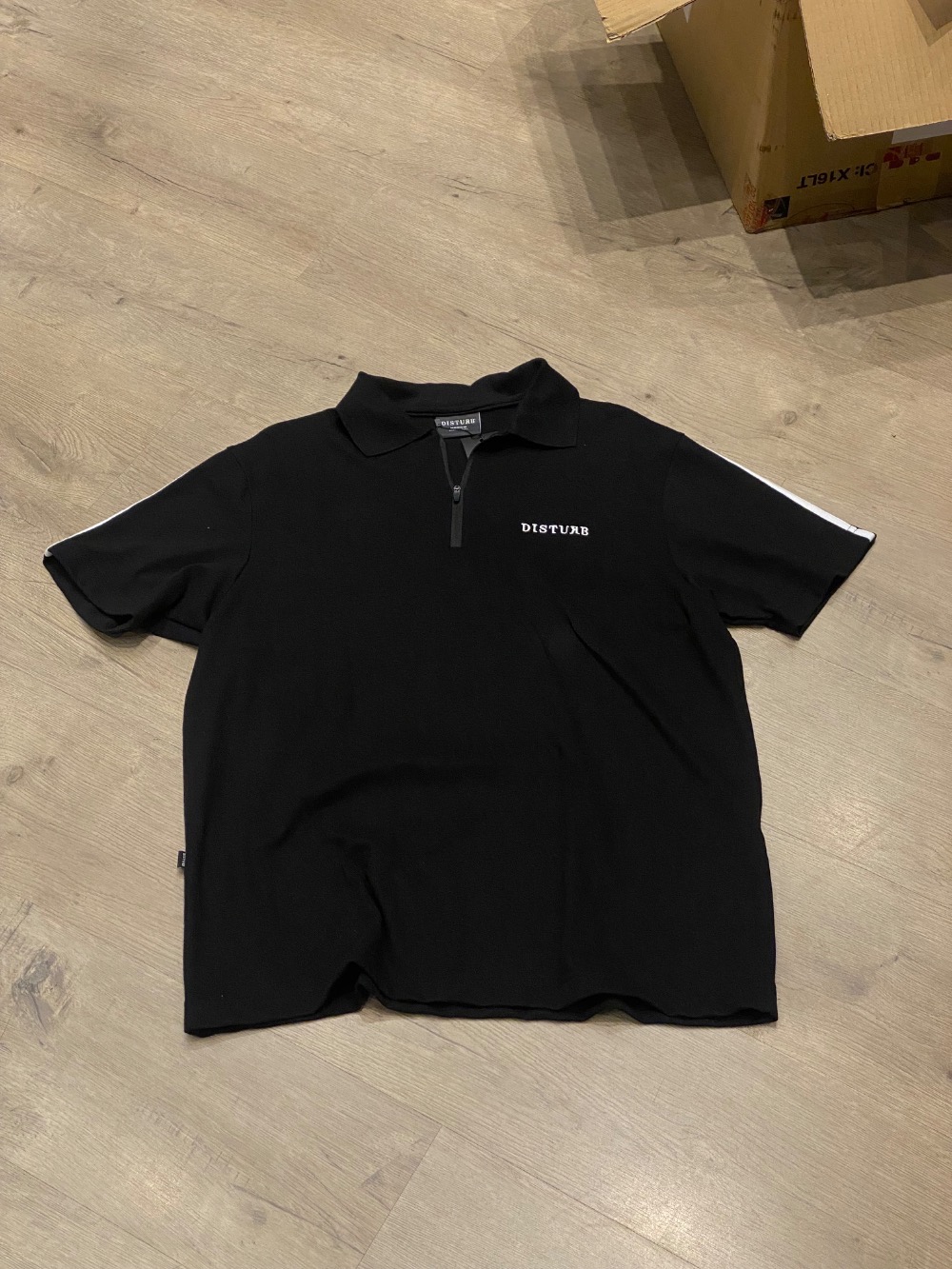 Camiseta Disturb Polo Line Preta — P / G / XG, Novo