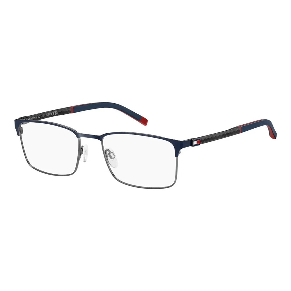 Foto 2 de Armação de Óculos de Grau Tommy Hilfiger 2139 Masculino Retangular Metal Azul Armação de Óculos de Grau Tommy Hilfiger 2139 Masculino Retangular Metal A