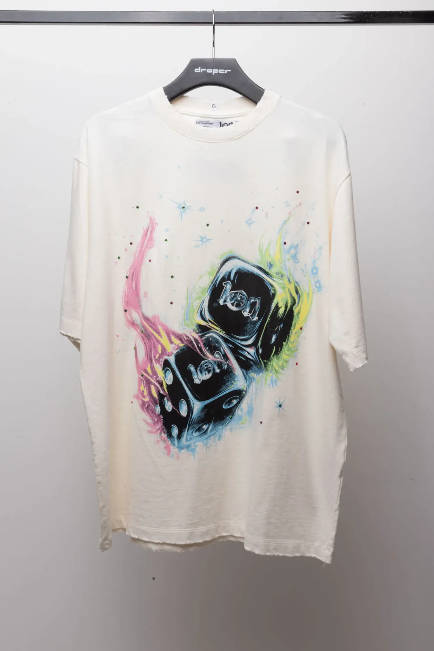 Camiseta Exclusiviist 1of1 H1gh Rollers Off White — G / XG / XXG, Novo
