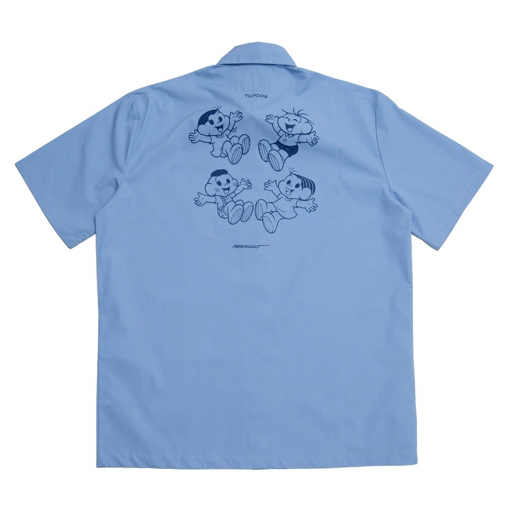 Turma da Mônica x TUPODE Camisa Manga Curta Azul Claro — P / M / G / XG / XXG, Novo