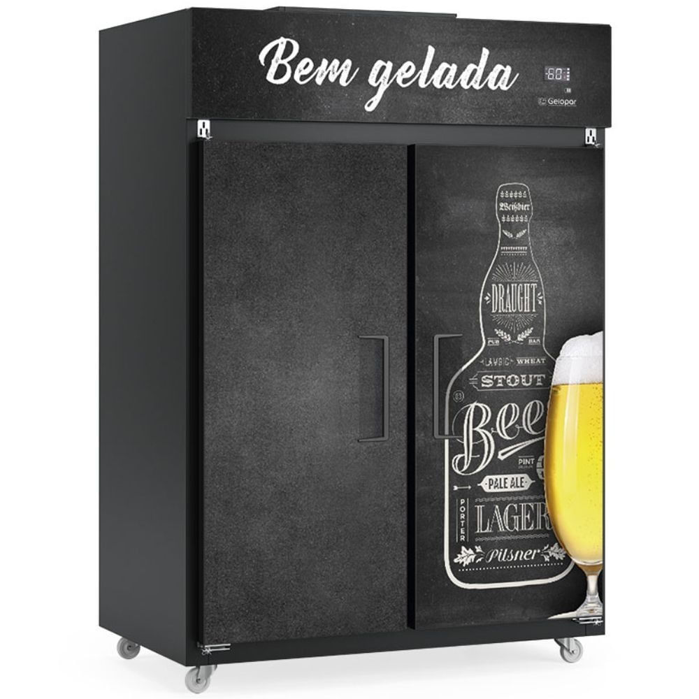 Mini Câmara de Bebidas 1421L GMCB2P Preta Gelopar 220V