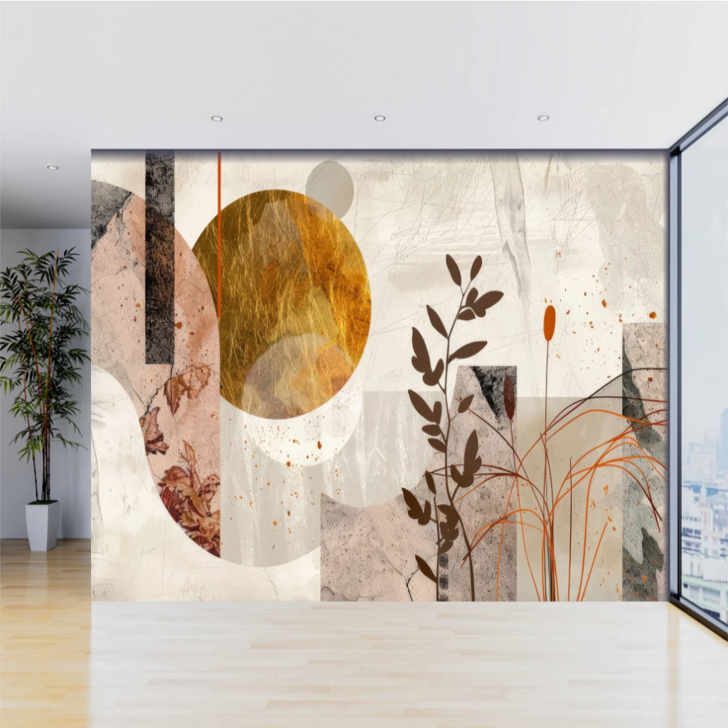 Papel de Parede LUXO Moderno Geométricos Floral Aquarela Boho Chic Adesivo de Parede m² - #17