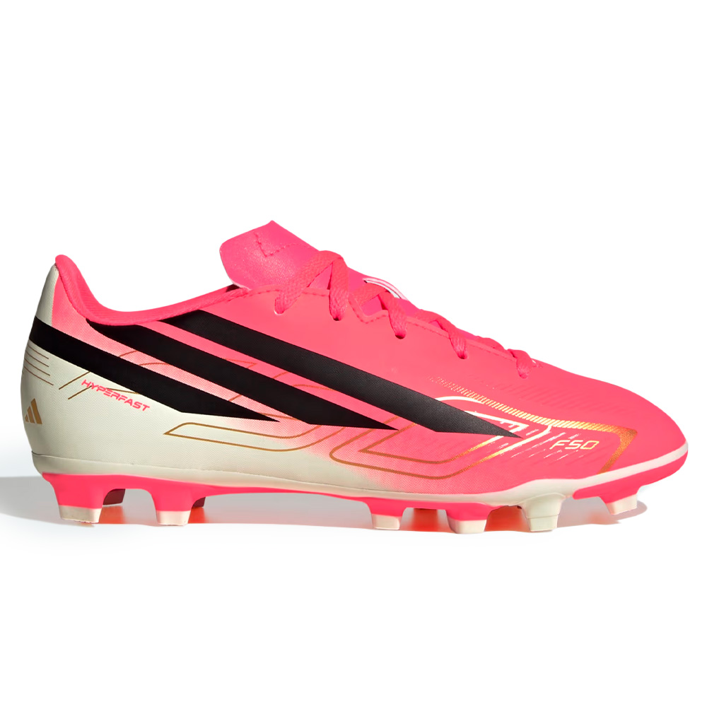 adidas Chuteira F50 Hyperfast Club Multissuperfície Solar Turbo Infantil — 30 / 31 / 32 / 33, Novo