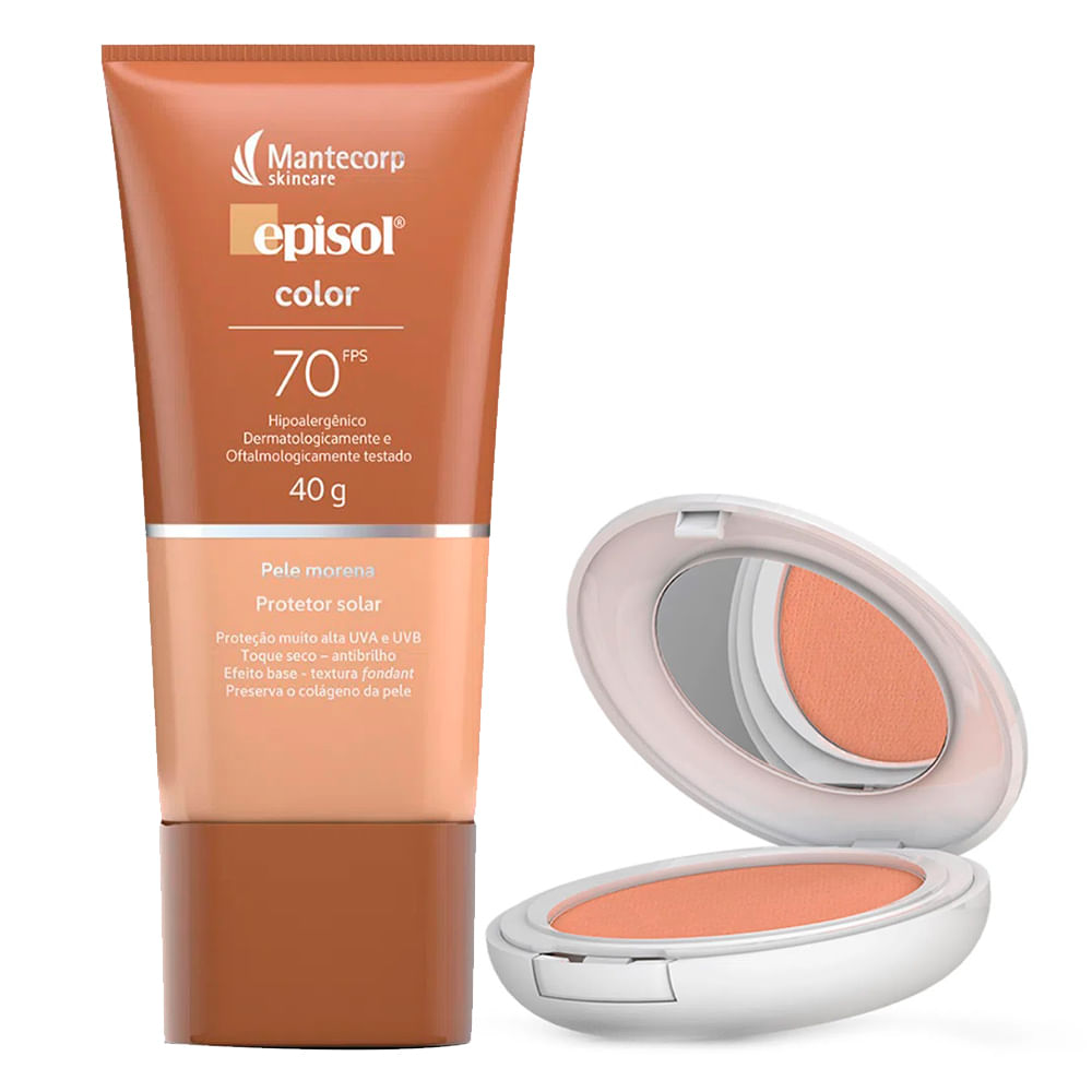 Episol Mantecorp Skincare Morena Kit - Pó Compacto FPS50 + Protetor Solar FPS70 — Kit