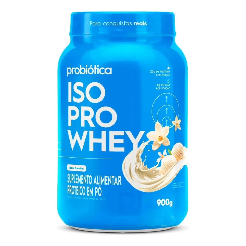 Iso Pro Whey Pote 900g Baunilha Probiótica