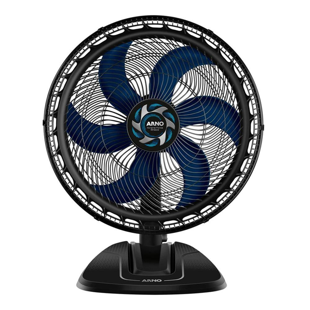 Ventilador de Mesa Arno 50cm Preto com Azul VB50 Xtreme Force Breezer 3 Velocidades 220V
