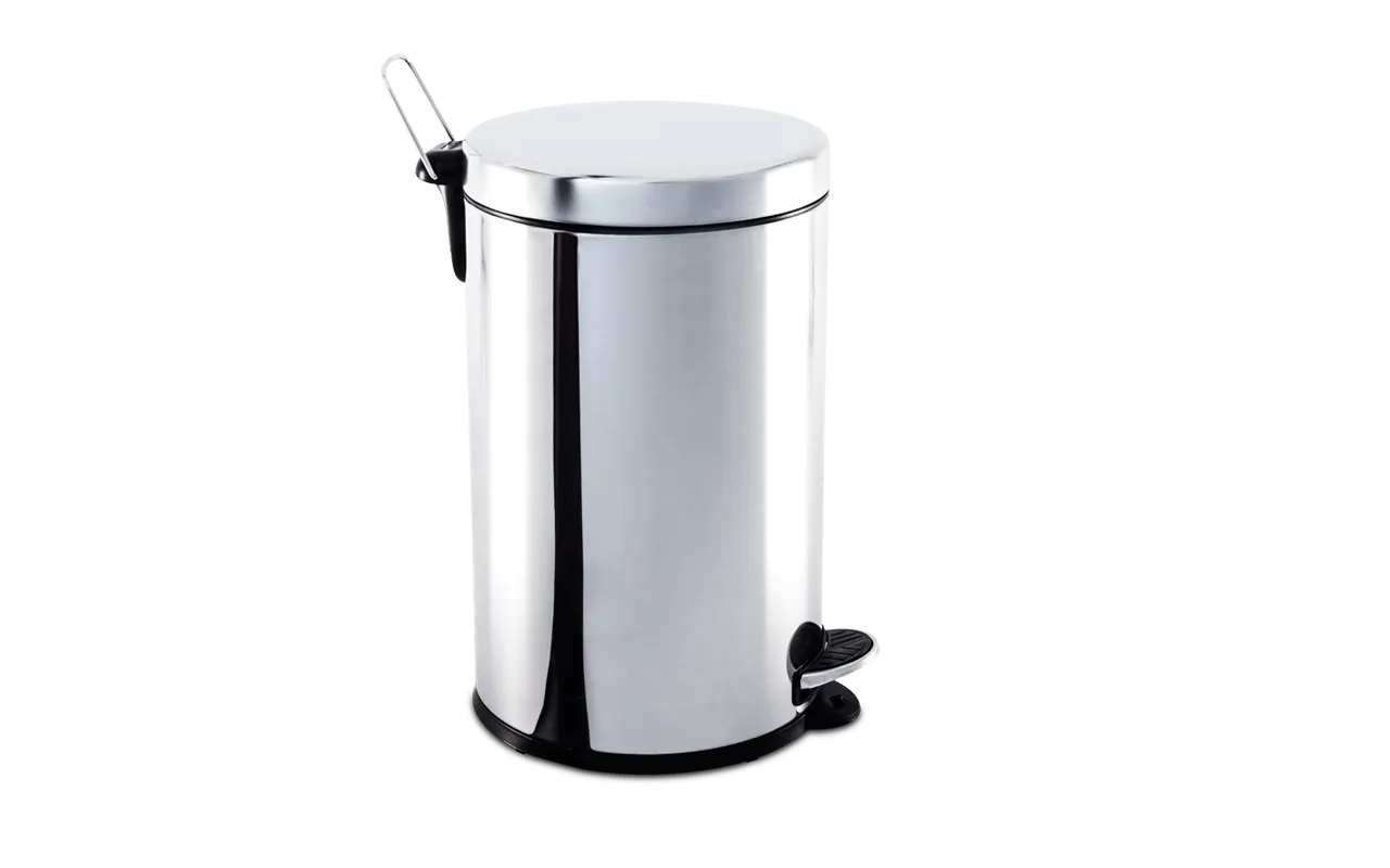 LIXEIRA INOX COM PEDAL E BALDE 12L - BRINOX