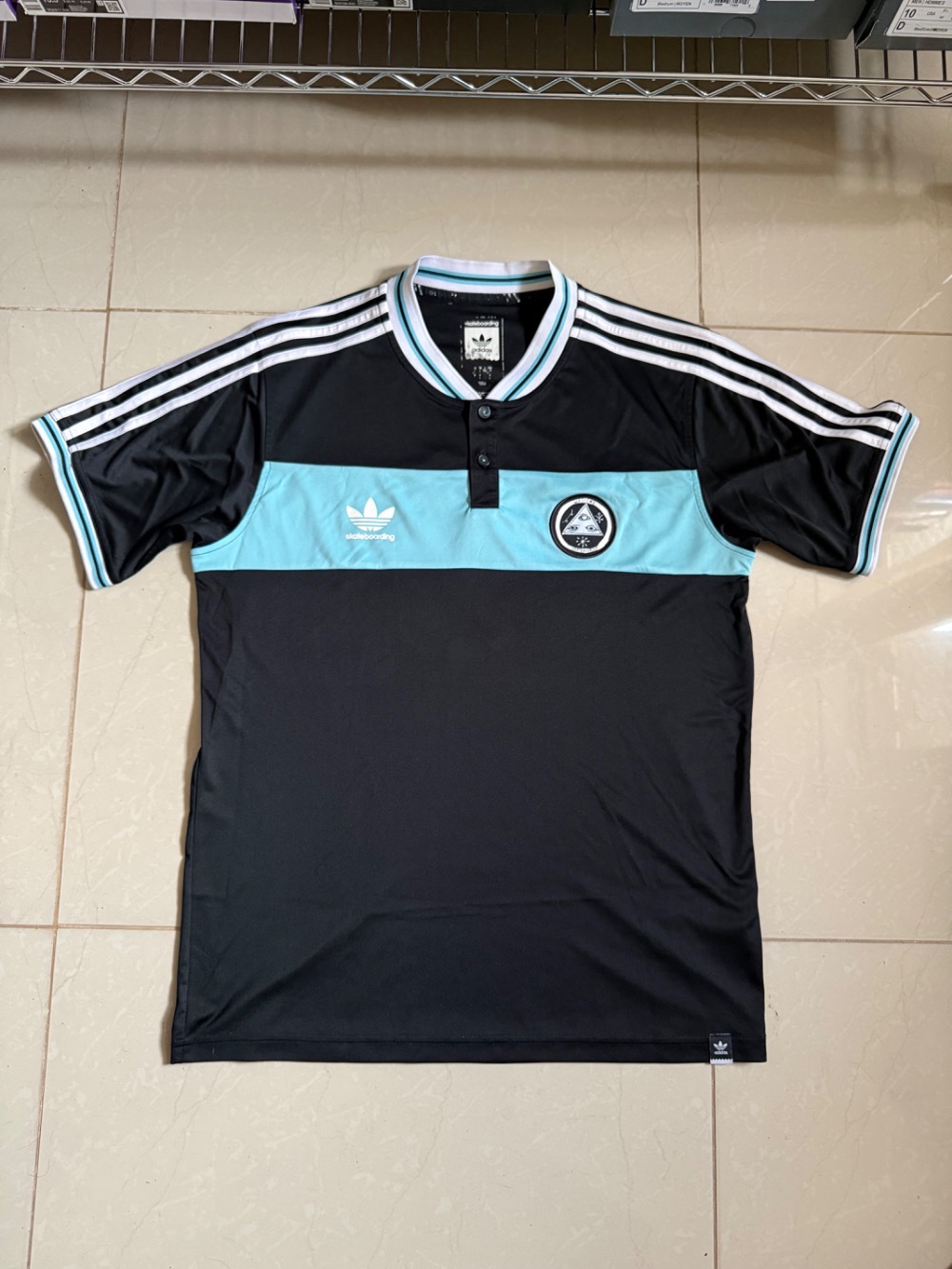 Welcome Skateboards x adidas Camiseta Jersey Black Tiffany — G, Usado