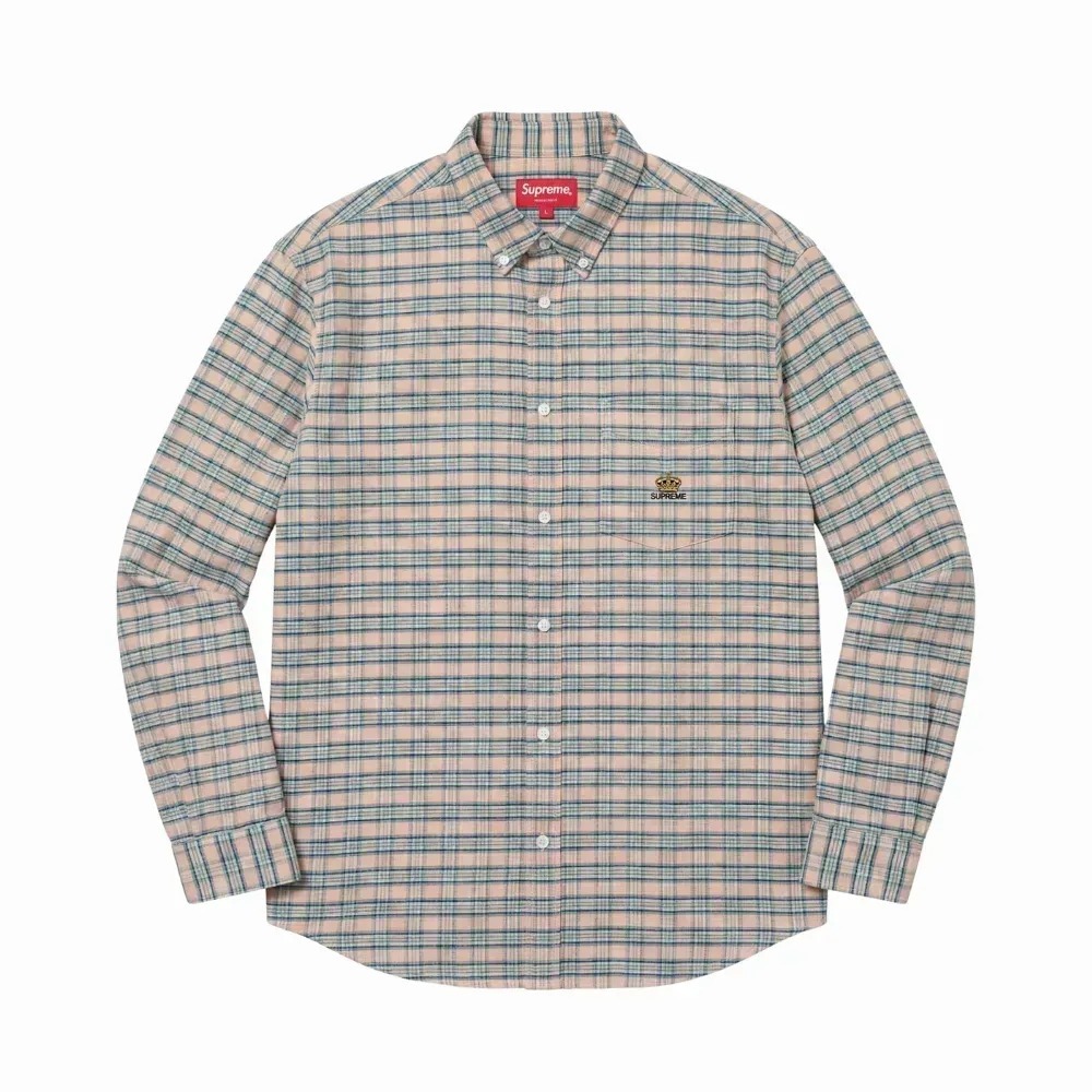 Camisa Supreme Loose Fit Flannel Oxford Plaid FW25-W17 — P, Novo