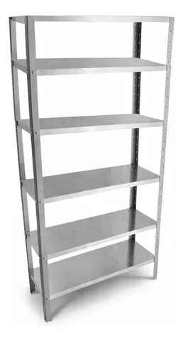 Estante Aço Galvanizado 60cm 6 Bandejas Multiuso
