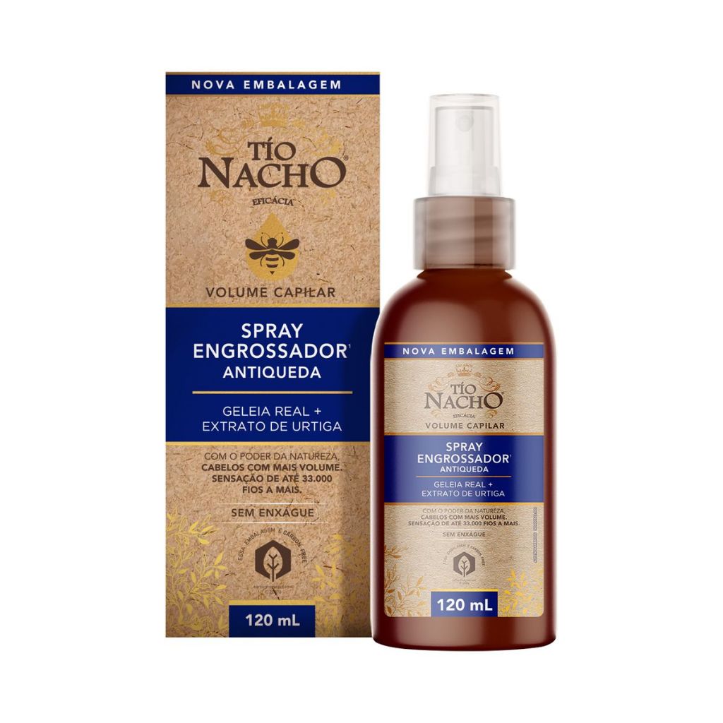 Spray Tio Nacho Engrossador 120ml - Antiqueda e Mais Volume