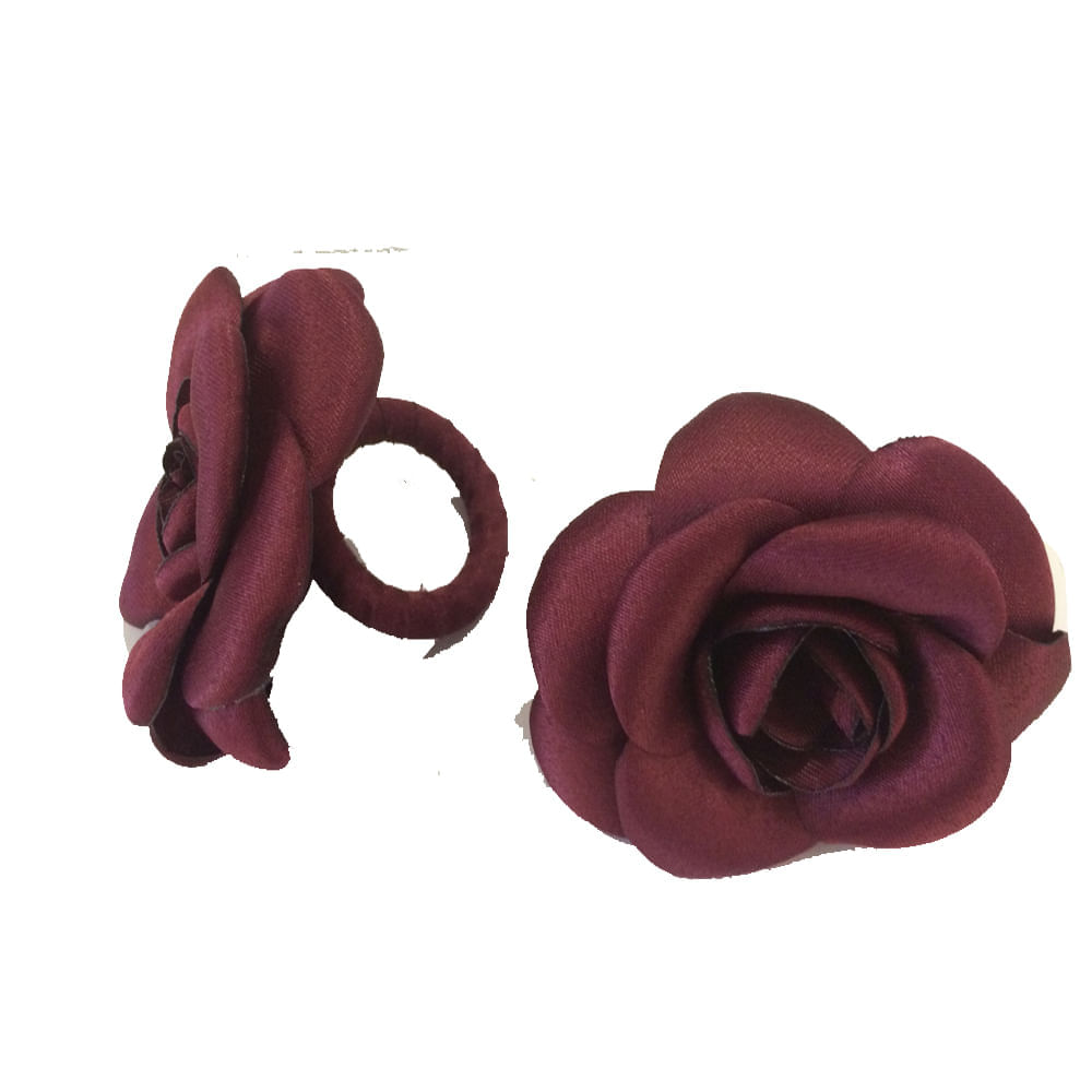 Argola para Guardanapos Rosas Cetim 2 Peças Rouge Copa e Cia