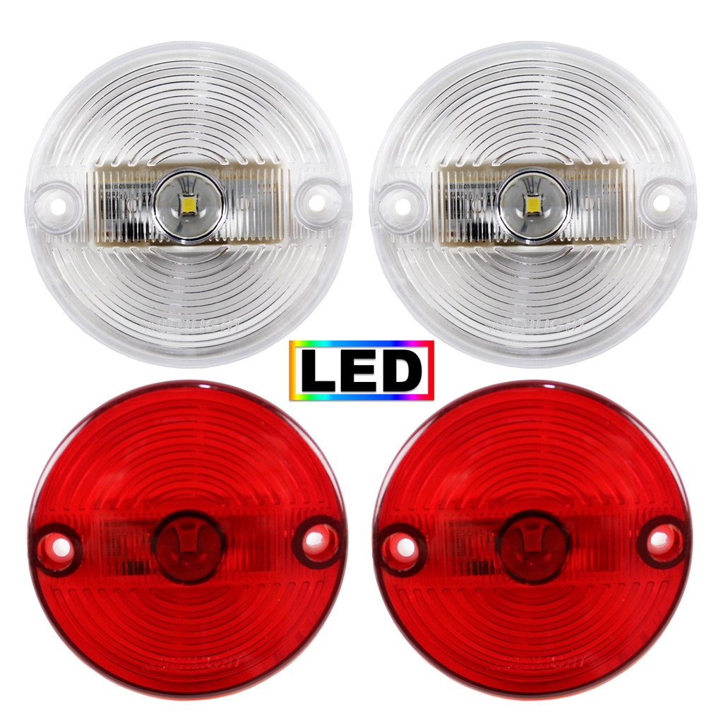 KIT 4 Lanterna Vigia Ônibus 70mm LED BIVOLT