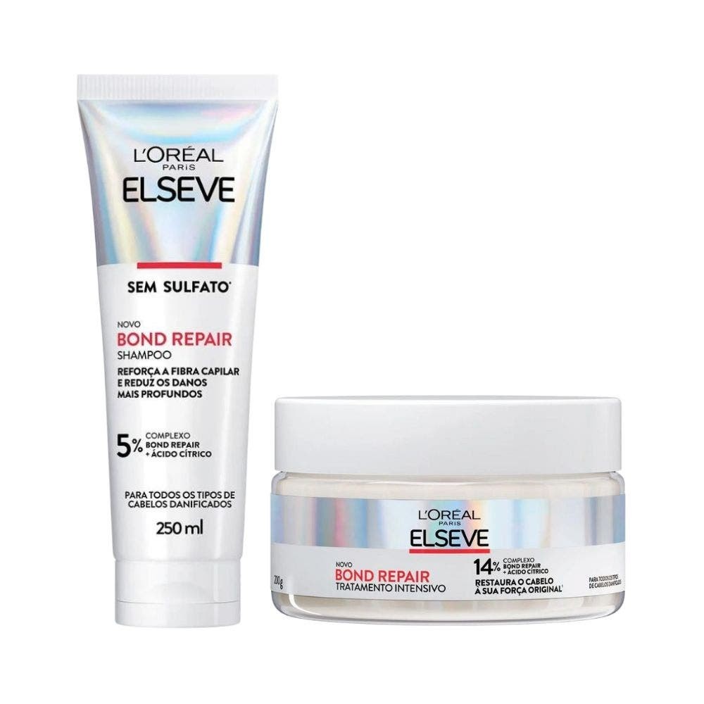 Kit Elseve Bond Repair: Shampoo 250ml + Creme 200g - Reconstrução Capilar Profunda