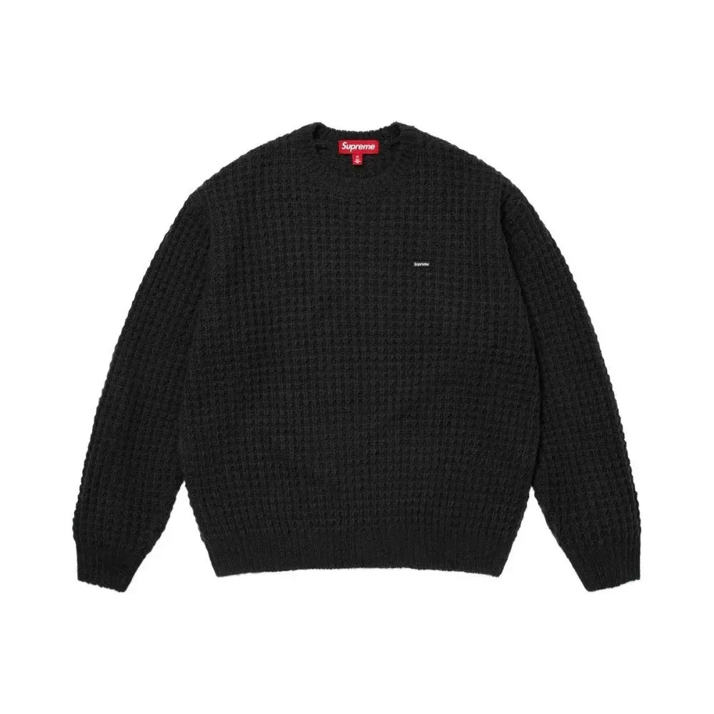 Suéter Supreme Small Box Waffle Black FW25-W19 — M, Novo