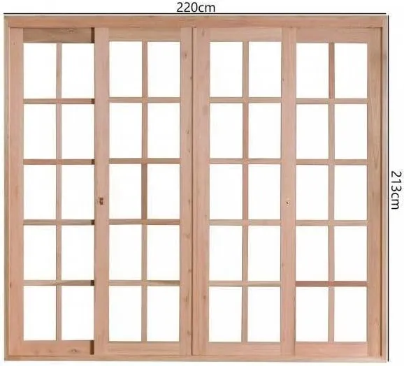PORTA CORRER 4F S/VNZ VQ EUCAL 2,13X2,20X9,4 RDSL