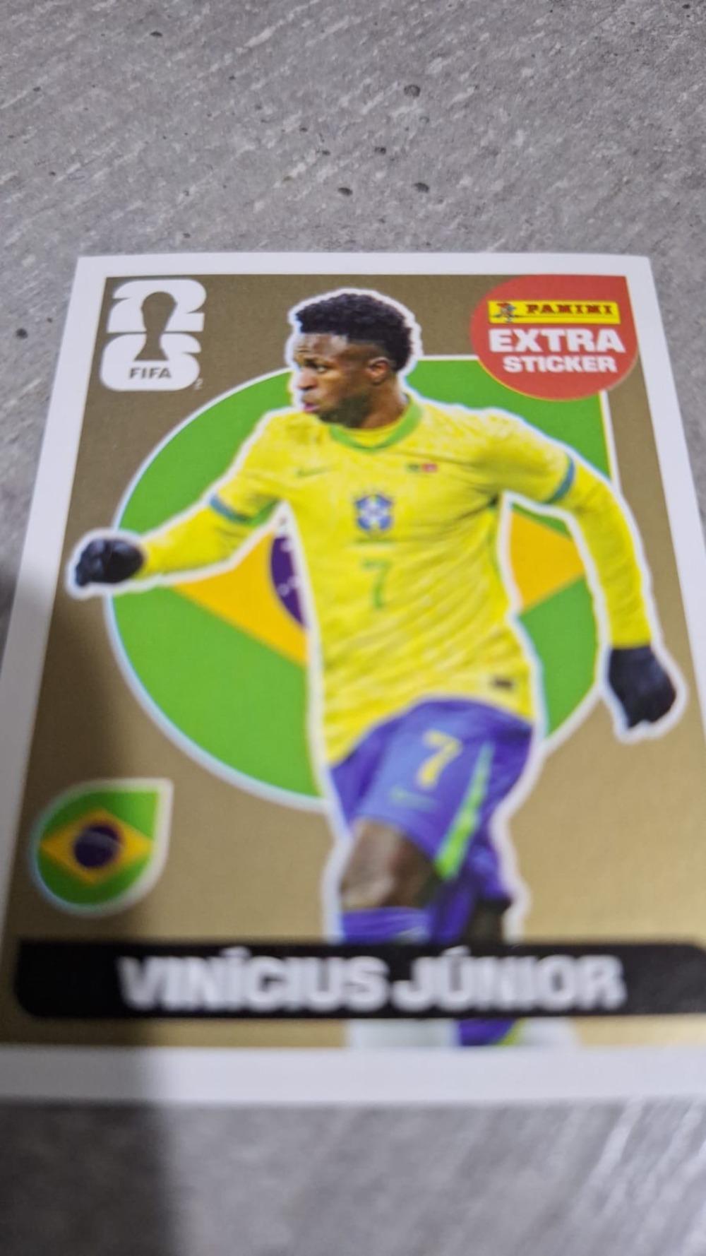 Figurinha Panini Vini Jr Legend Ouro FIFA World Cup 2026 — Near Mint, Novo