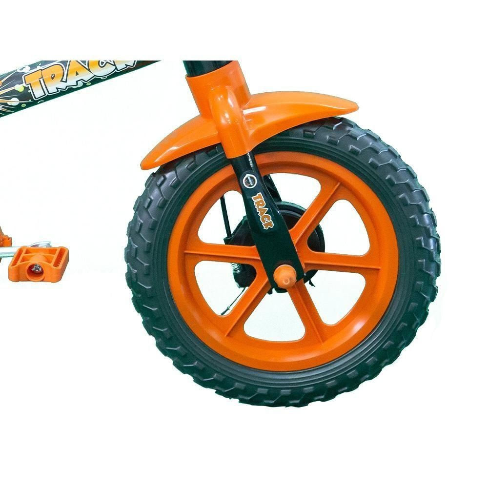 Foto 3 de Bicicleta Infantil Track Arco Íris Aro-12 Preto/Laranja