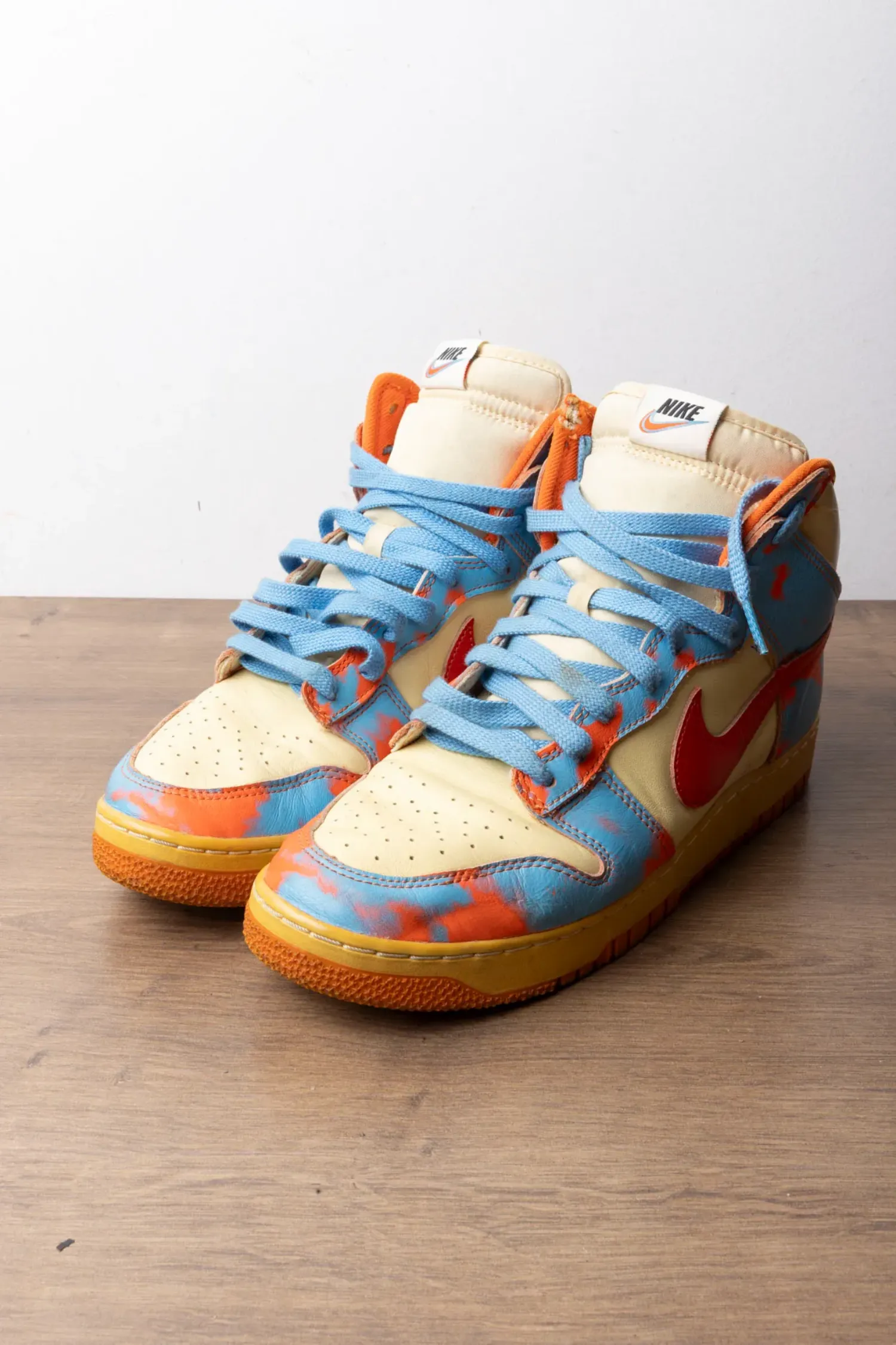 Nike Dunk High 1985 Orange Acid Wash — 43, Usado
