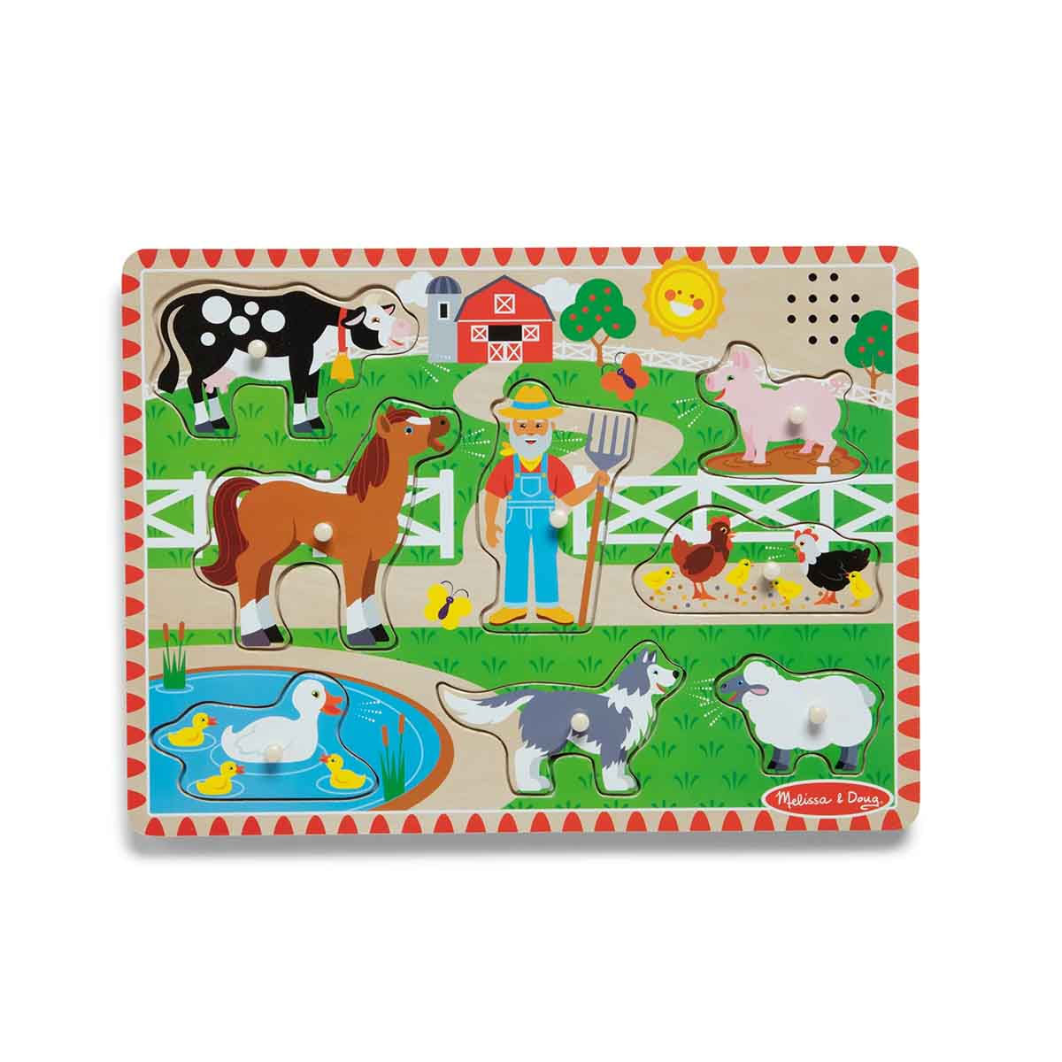 Foto 2 de Quebra Cabeça com Som Fazenda Old Macdonald - Melissa & Doug