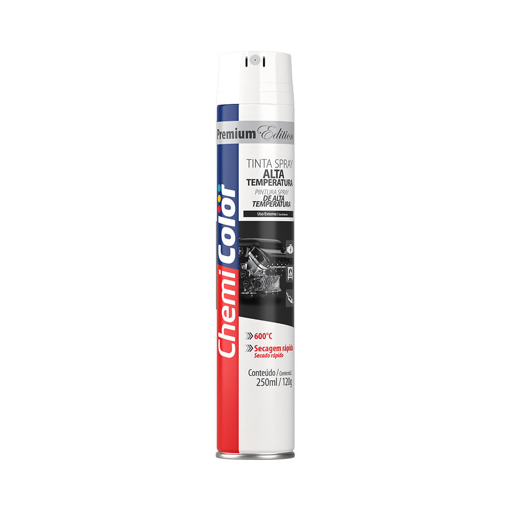 Tinta Alta Temperatura Spray 250Ml Branco Fosco Chemicolor