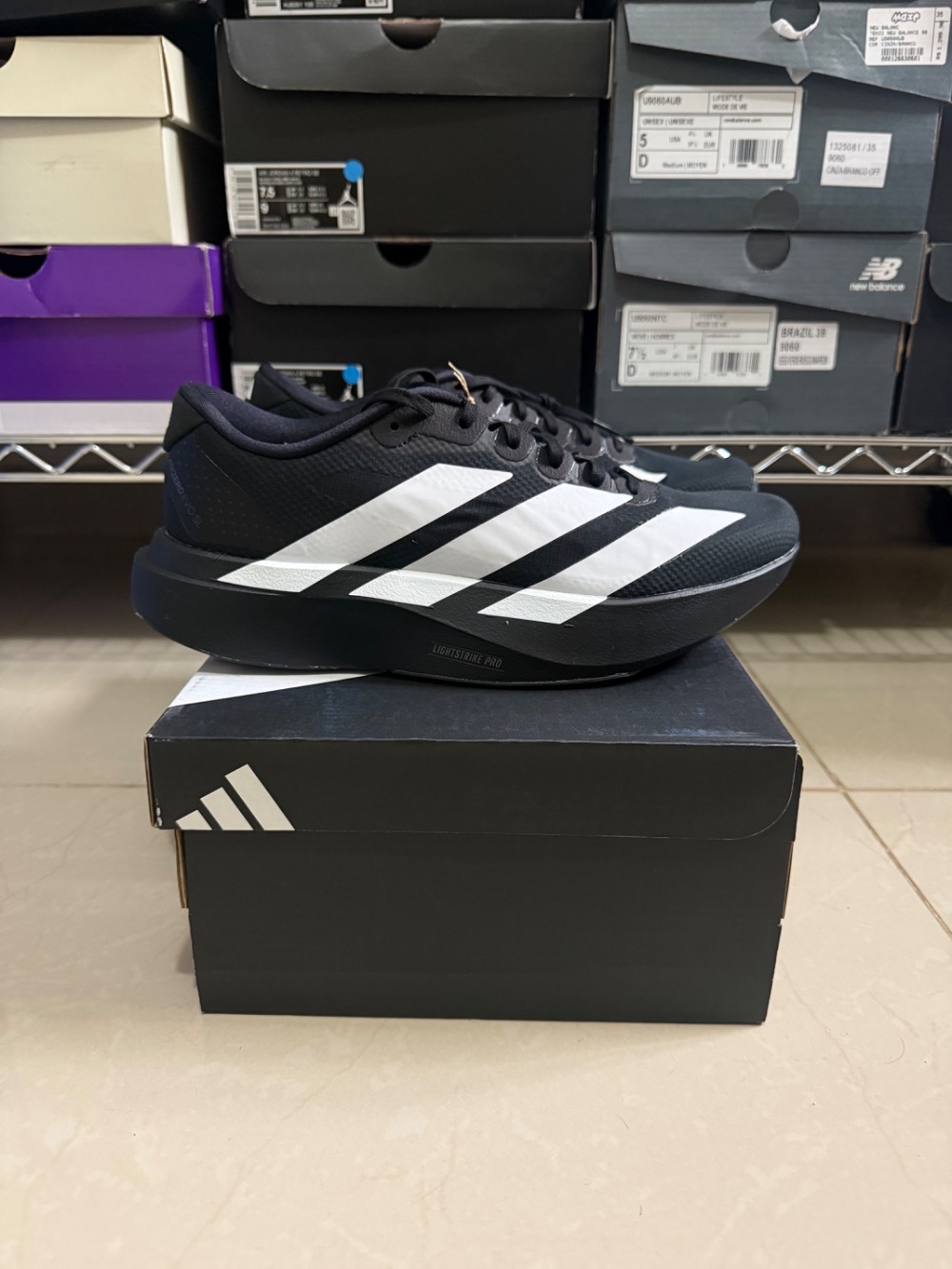 adidas Adizero Evo SL Core Black Cloud White Carbon — 40, Novo