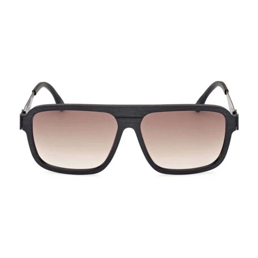 Óculos de Sol IC!B IC0005 Unissex Aviador Metal Preto