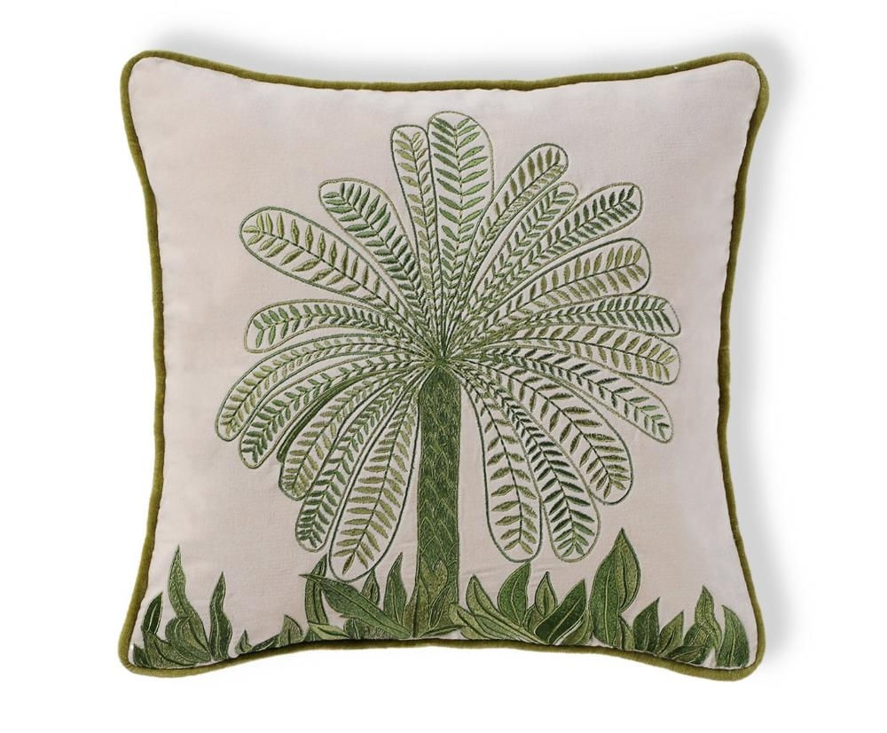 Capa de Almofada Kavya Verde e Cru Verde