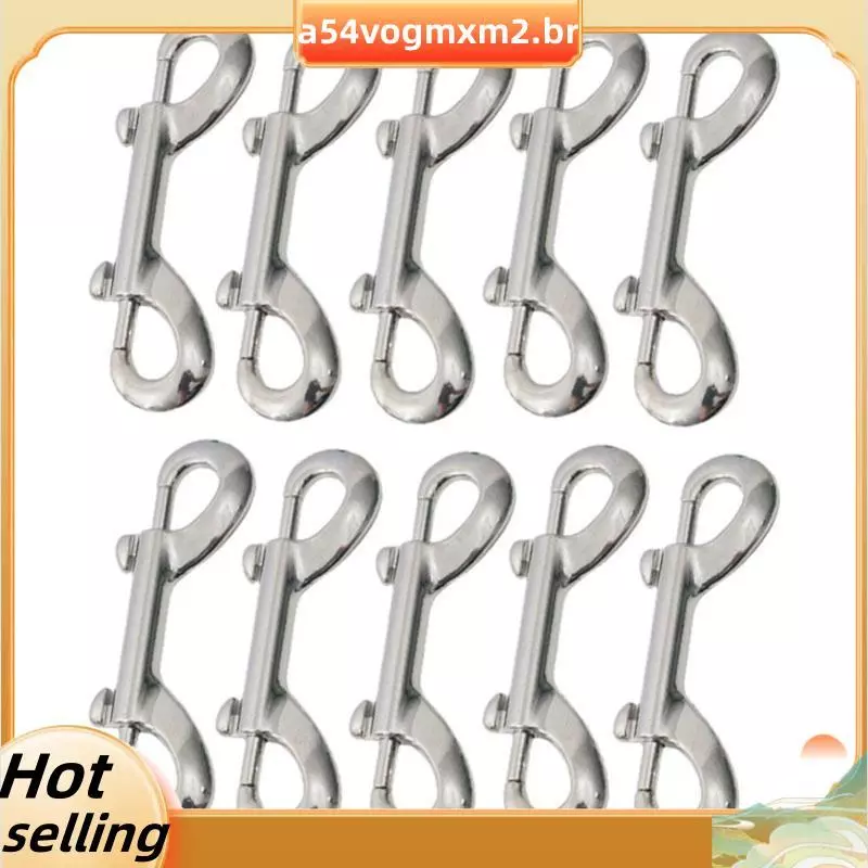 10 Pçs Mergulho Duplo Extremidade Parafuso Snap Gancho Clipes Liga De Zinco Rápido Desenhar Link Mosquetão Em Forma De B