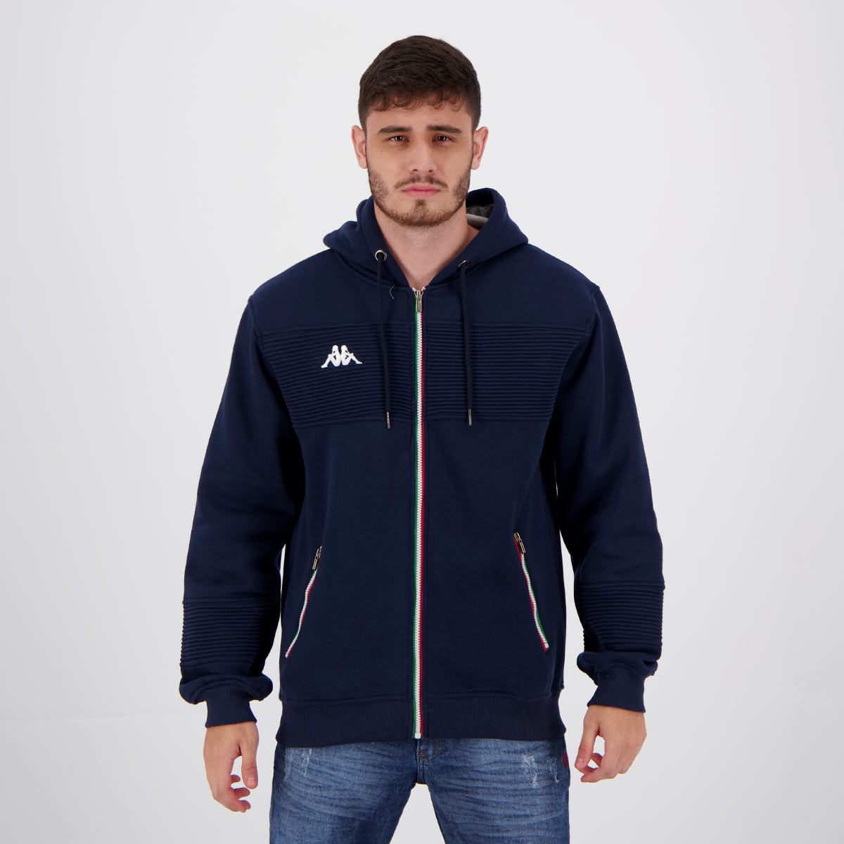Jaqueta Moletom Kappa Authentic Marinho