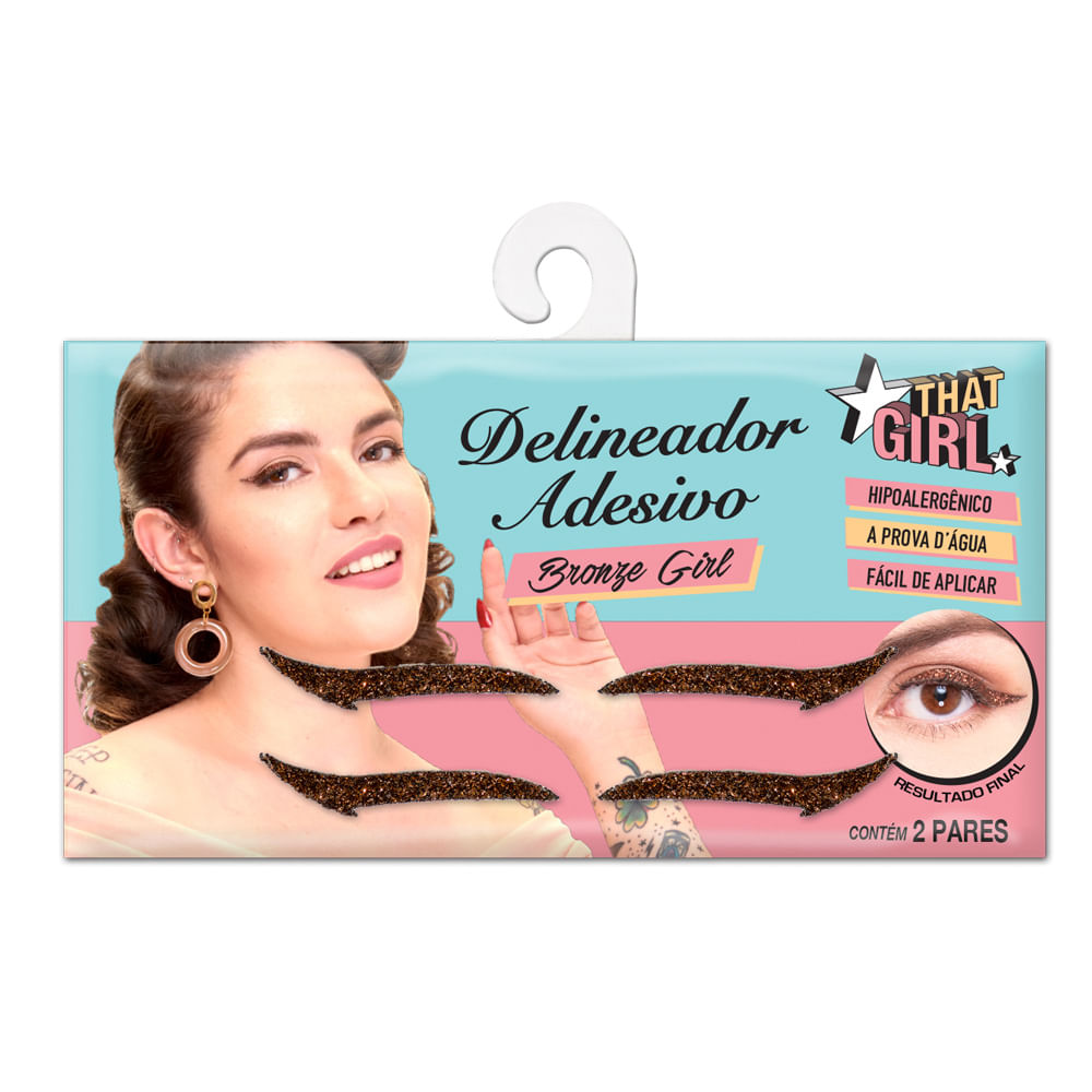 Delineador Adesivo That Girl Bronze Girl — 2 Pares