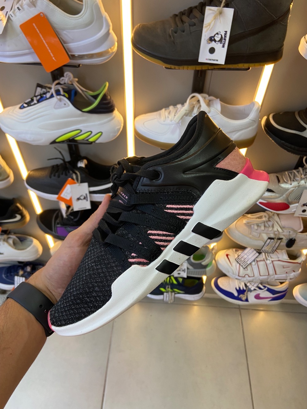 adidas EQT Adv Racing Core Black Real Pink Feminino — 38, Novo