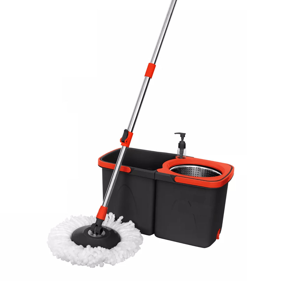 Mop Giratório Duo Vermelho E Cinza - Powermaid